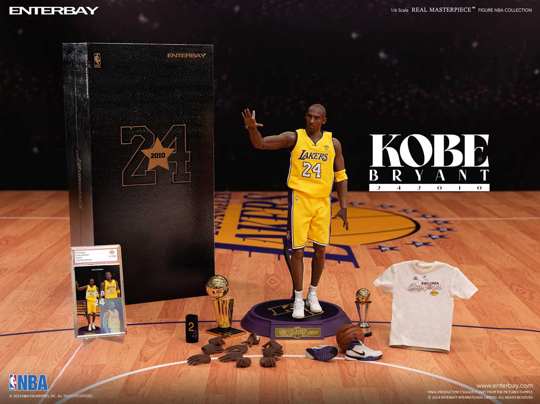 Figura Enterbay de Kobe Bryant con Lakers Real Masterpiece 242010